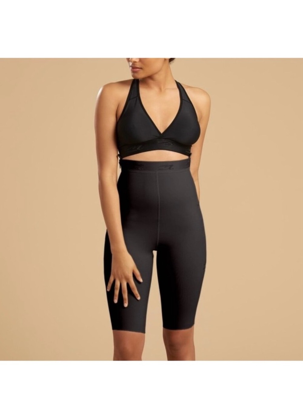 Marena High-Waist Black Compression Shorts/ Girdle